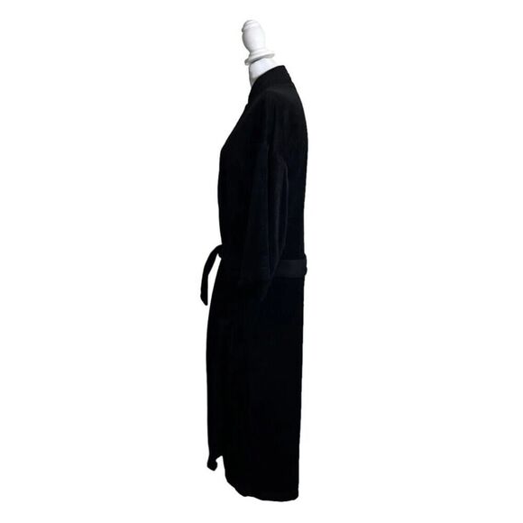 Henry Grethel Men’s Vintage Soft Black Belted Robe PJ OSFM - Picture 4 of 11